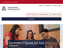 Tablet Screenshot of financialaid.arizona.edu