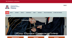 Desktop Screenshot of history.arizona.edu