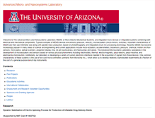 Tablet Screenshot of nano.arizona.edu