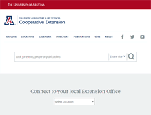 Tablet Screenshot of extension.arizona.edu