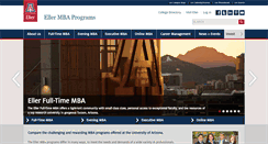 Desktop Screenshot of ellermba.arizona.edu