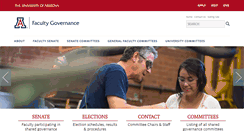 Desktop Screenshot of facultygovernance.arizona.edu