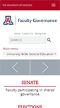 Mobile Screenshot of facultygovernance.arizona.edu