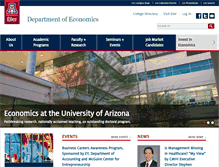 Tablet Screenshot of econ.arizona.edu