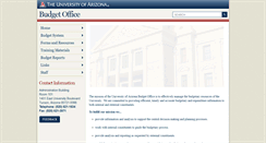 Desktop Screenshot of budgetoffice.arizona.edu