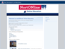 Tablet Screenshot of nortonline.arizona.edu