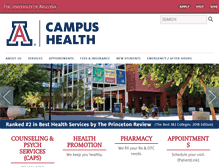 Tablet Screenshot of health.arizona.edu