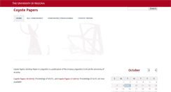 Desktop Screenshot of coyotepapers.sbs.arizona.edu
